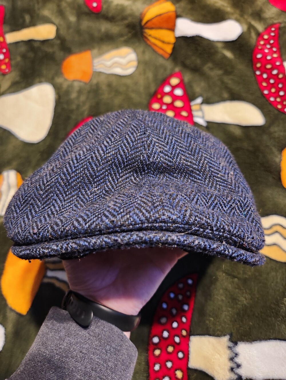 Classic Boy’s Herringbone Newsboy Cap - Gray